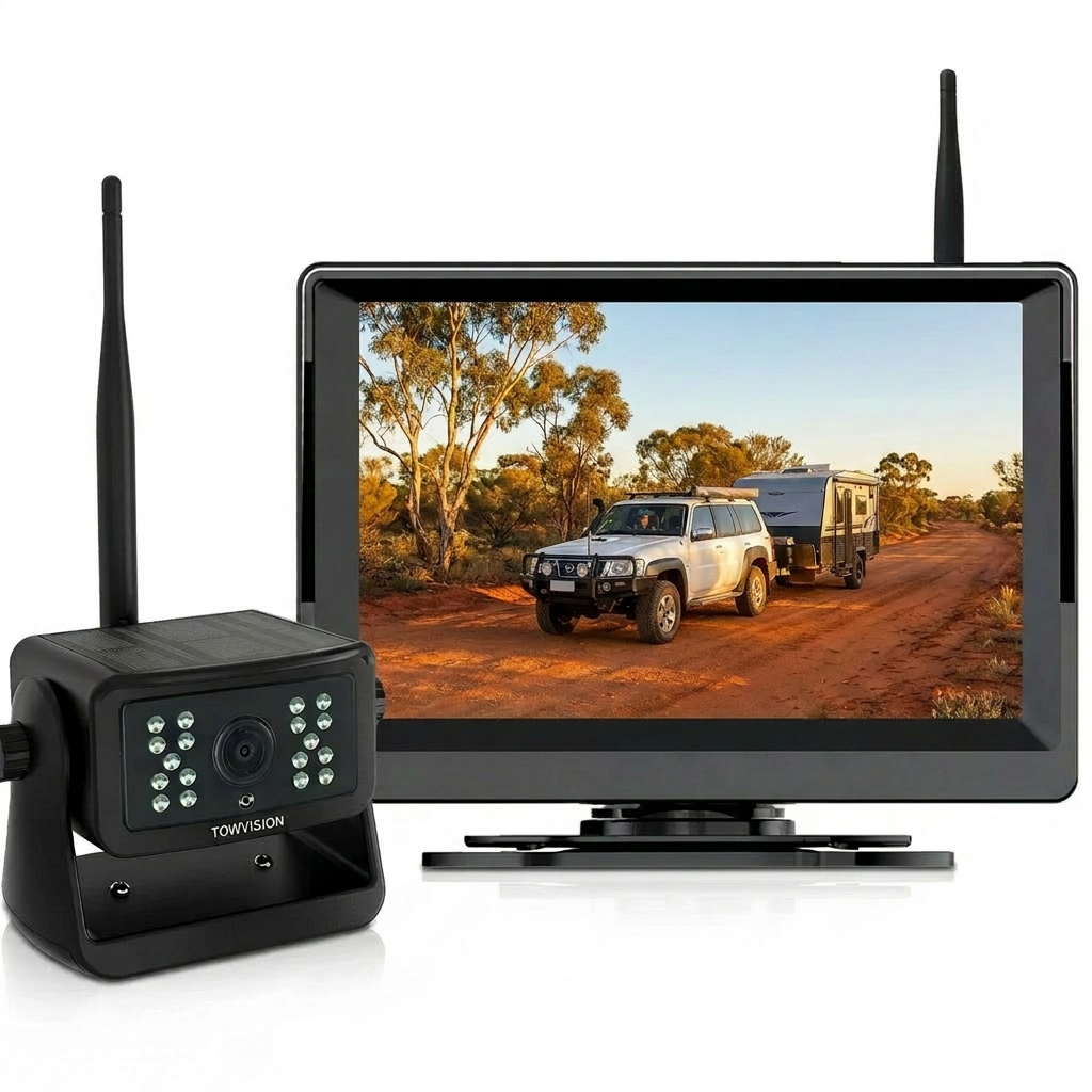 TowVision 5-inch wireless reverse camera with HD monitor