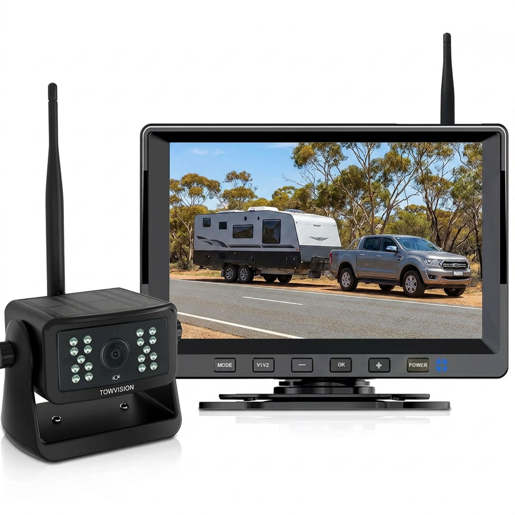 TowVision 7" solar wireless reverse camera kit